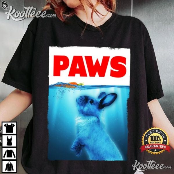 Paws Jaws Rabbit And Carrot Bunny Lovers T-Shirt