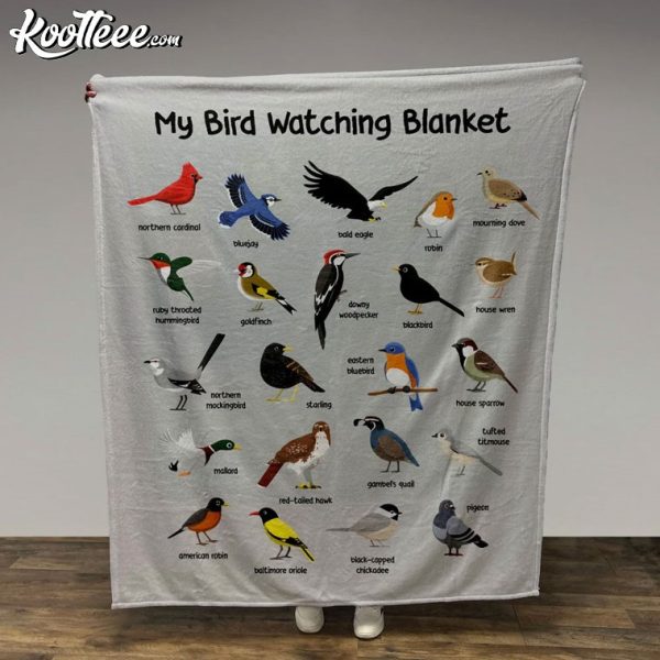 Bird Watching Personalized Gift Fleece Blanket