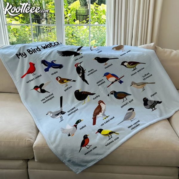 Bird Watching Personalized Gift Fleece Blanket