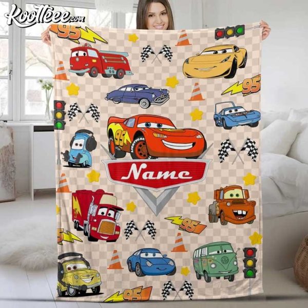 Disney Cars Characters Custom Name Blanket