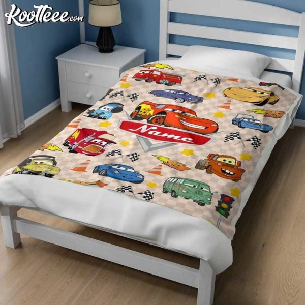 Disney Cars Characters Custom Name Blanket