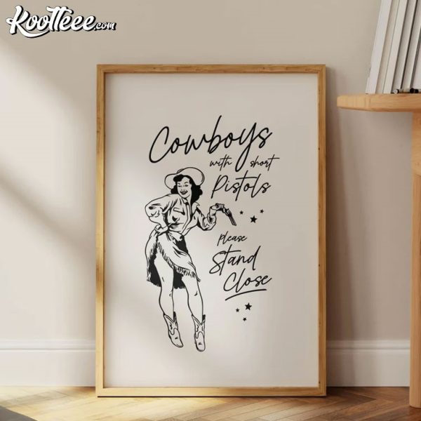 Cowgirl Western Funny Bathroom Wall Art Poster