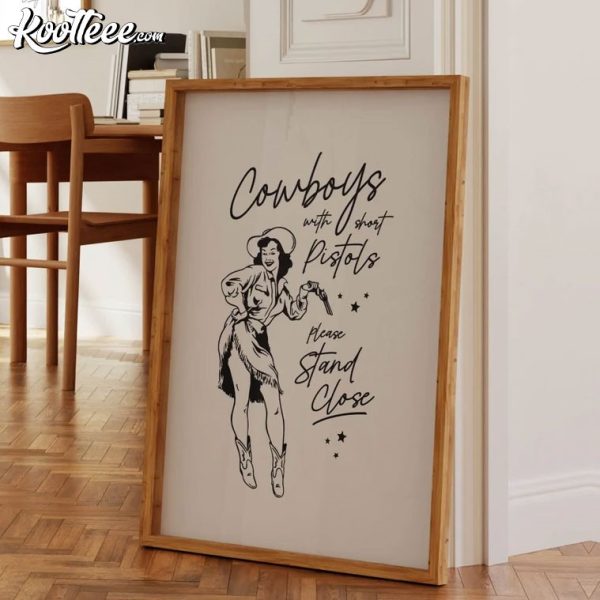 Cowgirl Western Funny Bathroom Wall Art Poster