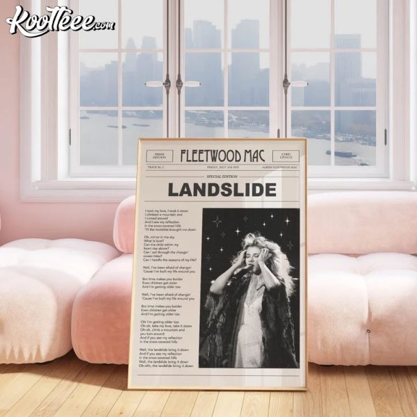 Fleetwood Mac Landslide Newspaper Art Stevie Nicks Poster