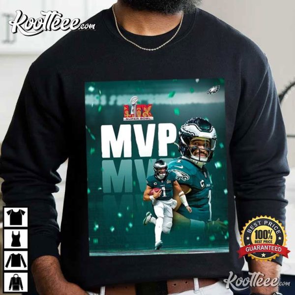 Jalen Hurts Philadelphia Eagles NFL MVP Super Bowl LIX T-Shirt