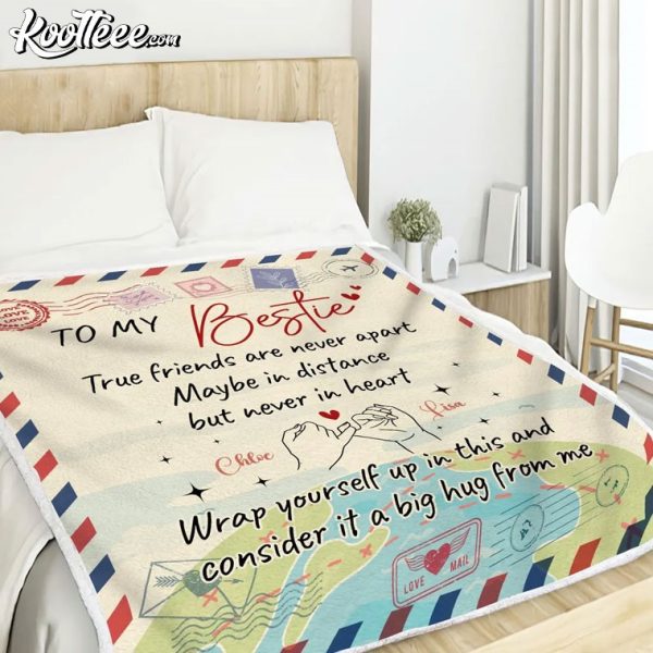 Personalized To My Bestie Friendship Gift Fleece Blanket