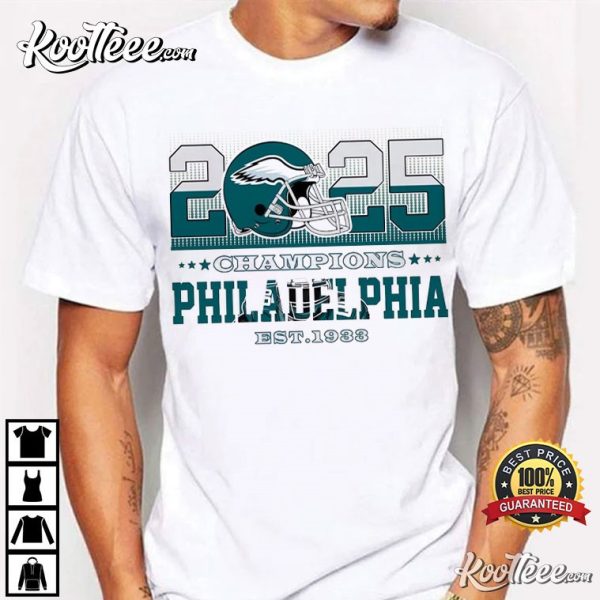 2025 Super Bowl Champions Philadelphia Eagles Football T-Shirt