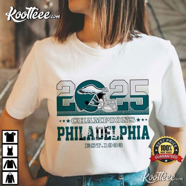 2025 Super Bowl Champions Philadelphia Eagles Football T-Shirt