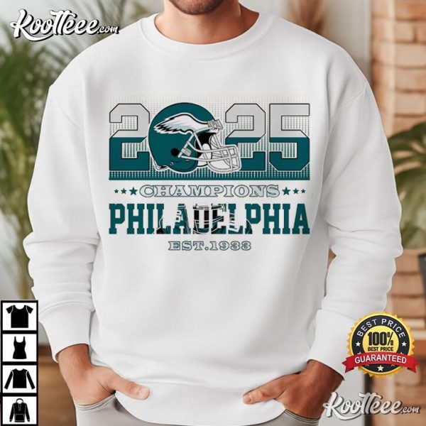 2025 Super Bowl Champions Philadelphia Eagles Football T-Shirt