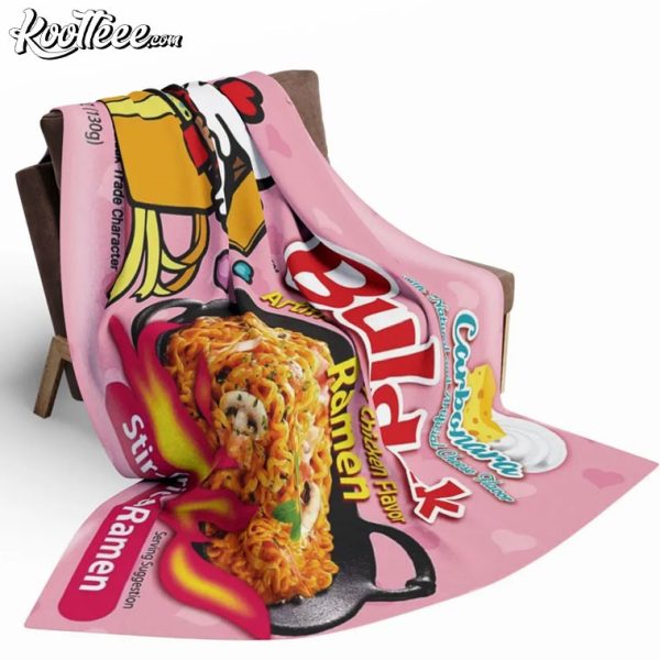 Buldak Ramen Korean Noodles Fleece Blanket