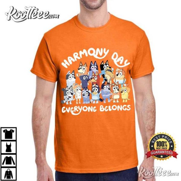 Harmony Day Everyone Belongs Bluey School Teacher T-Shirt