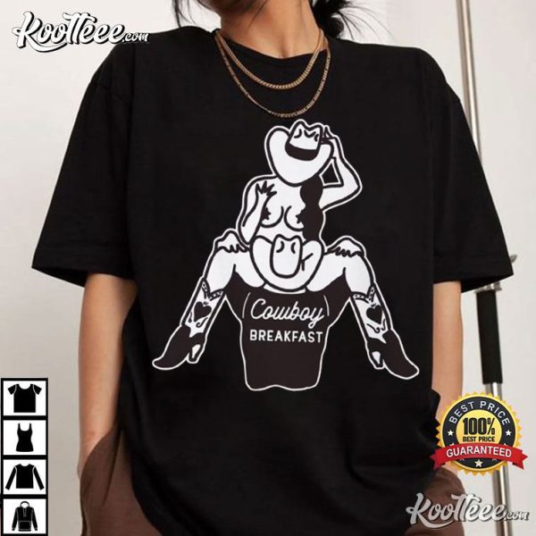 Cowgirl Cowboy Breakfast Pinup Western Rodeo T-Shirt