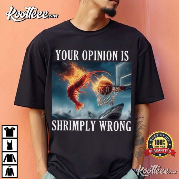 Hard Shrimp Dunking Your Opinion Is Shrimply Wrong T-Shirt