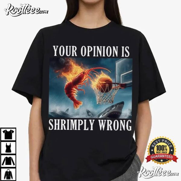 Hard Shrimp Dunking Your Opinion Is Shrimply Wrong T-Shirt