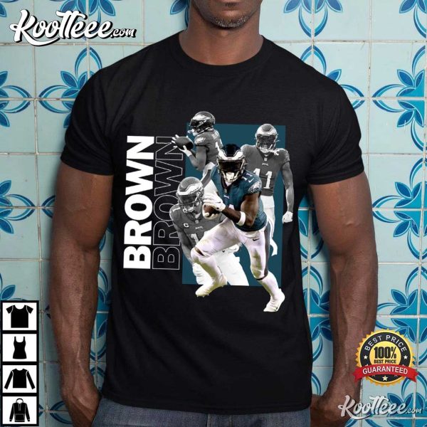 AJ Brown Eagles Football Graphic T-Shirt