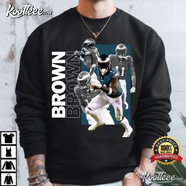 AJ Brown Eagles Football Graphic T-Shirt