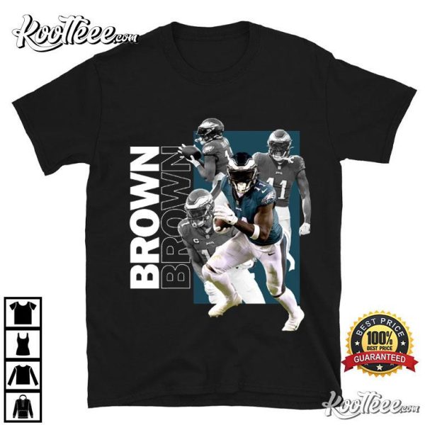 AJ Brown Eagles Football Graphic T-Shirt