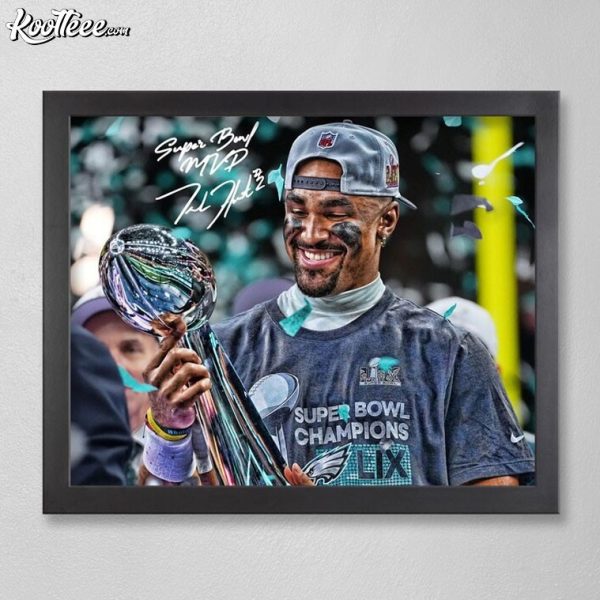 Jalen Hurts Philadelphia Eagles Super Bowl MVP Poster