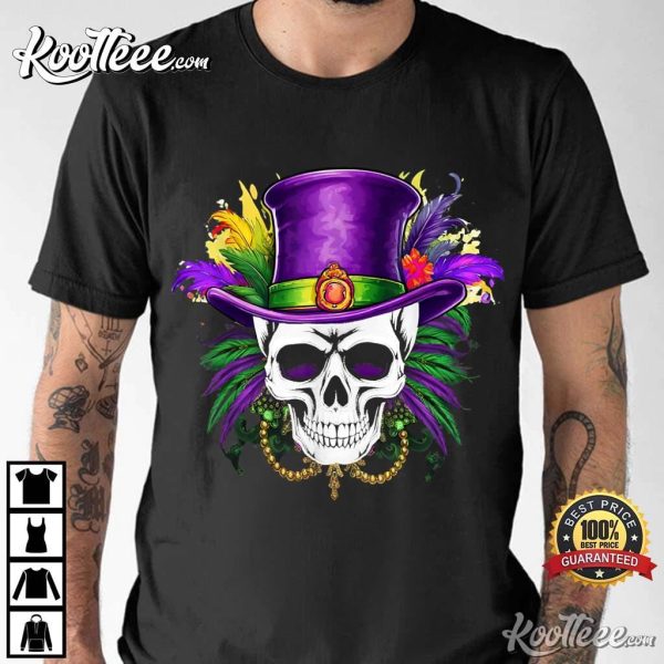 Mardi Gras Skull Carnival New Orleans Trip Gift T-Shirt