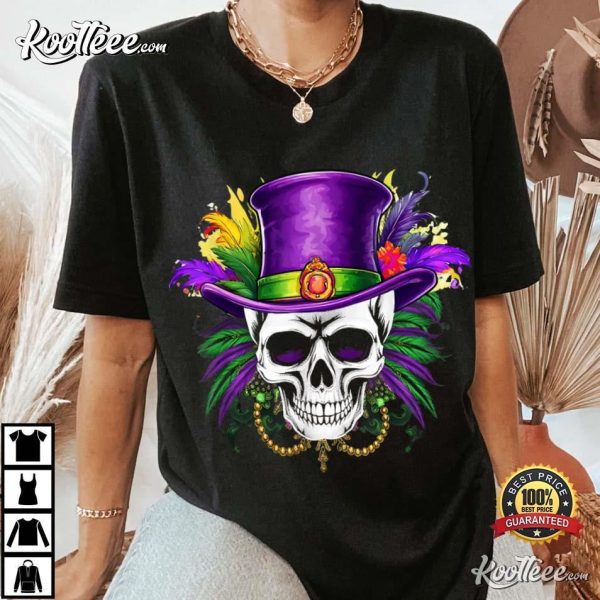 Mardi Gras Skull Carnival New Orleans Trip Gift T-Shirt