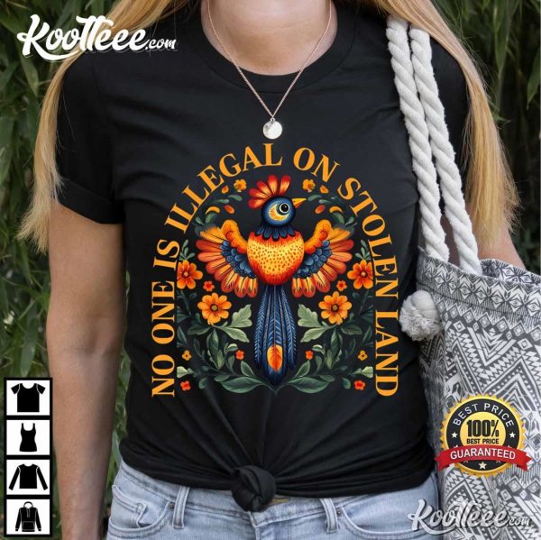 No One Is Illegal On Stolen Land Native Americans Vintage T-Shirt