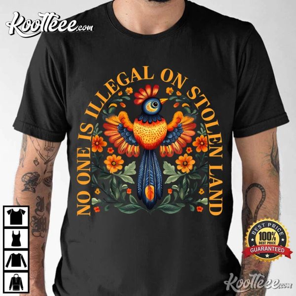 No One Is Illegal On Stolen Land Native Americans Vintage T-Shirt