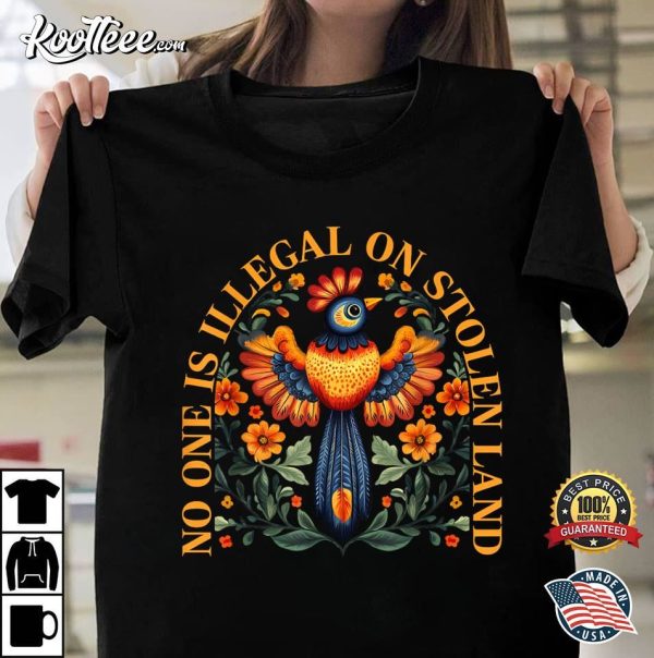 No One Is Illegal On Stolen Land Native Americans Vintage T-Shirt