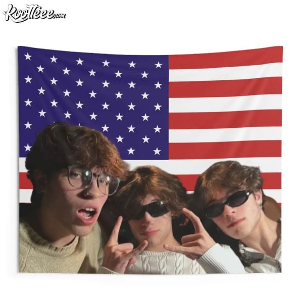 Sturniolo Triplets Gift For Fan American Flag Wall Tapestry