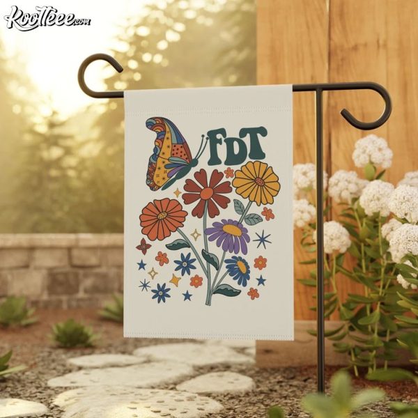 FDT Anti Trump Retro Flowers Garden Flag