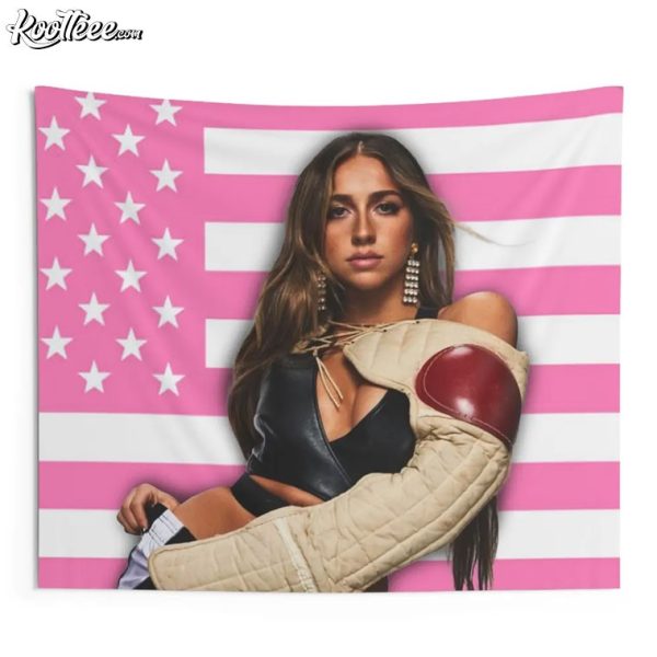 Tate McRae Pink American Flag Wall Tapestry