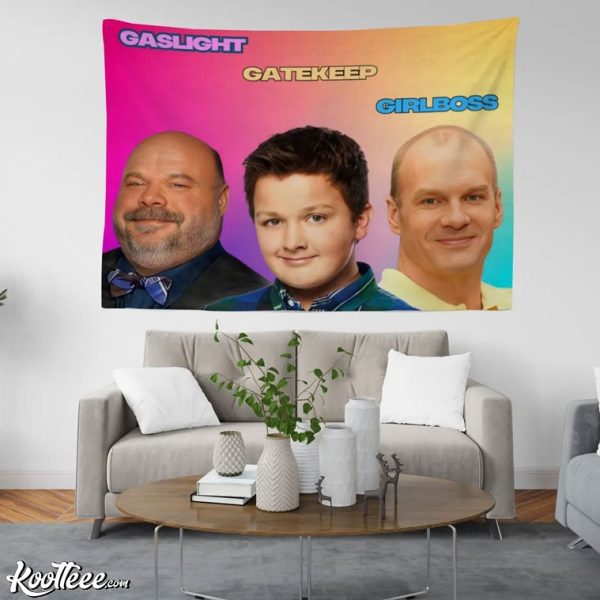 Gibby Funny Gaslight Gatekeep Girlboss Wall Tapestry