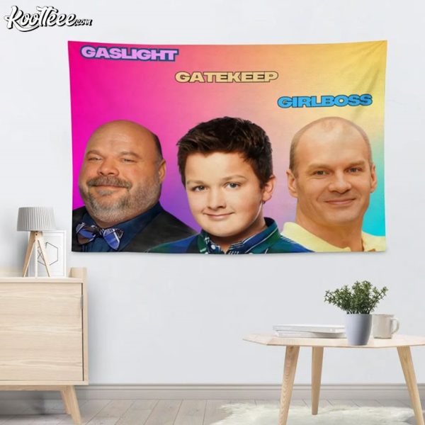 Gibby Funny Gaslight Gatekeep Girlboss Wall Tapestry