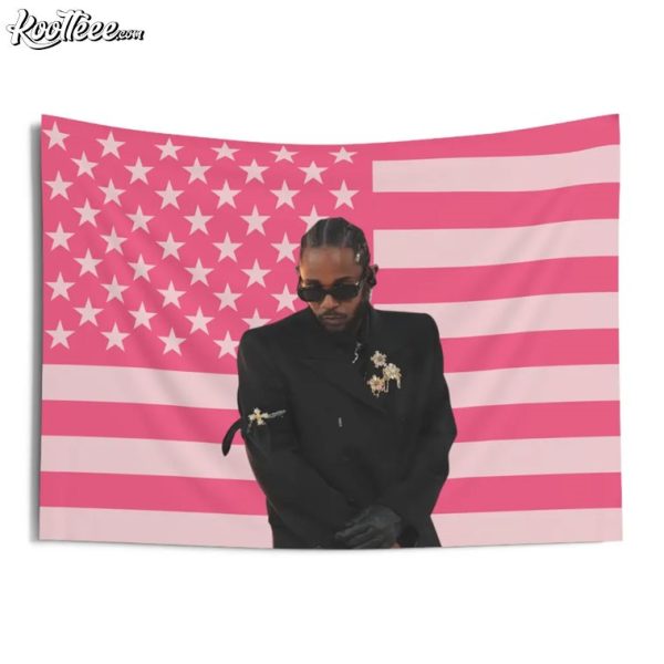 Kendrick Lamar Pink American Flag Tapestry