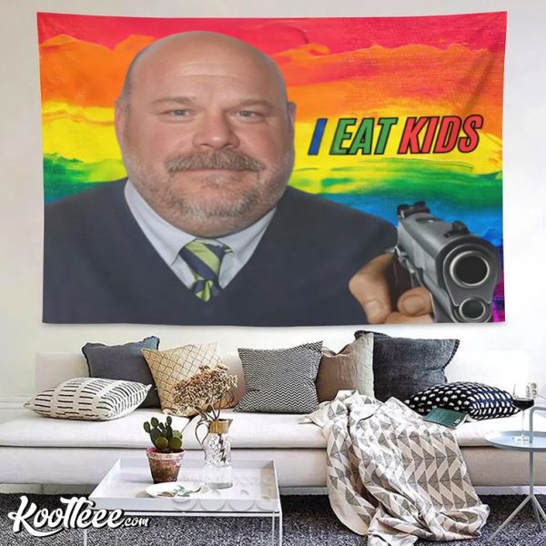 Bertram I Eat Kids Funny Meme Wall Tapestry