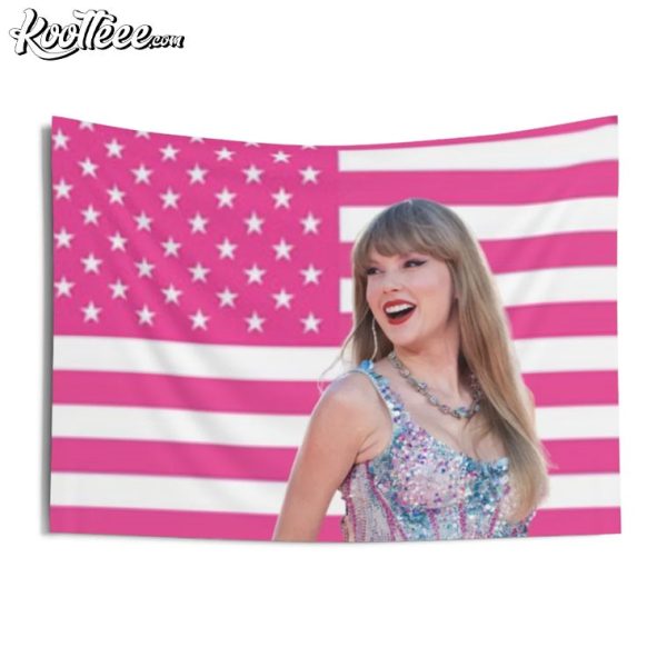 Taylor Swift Pink American Flag Wall Tapestry