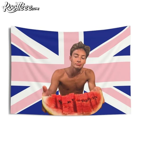 George Russell Watermelon Formula 1 UK Flag Wall Tapestry