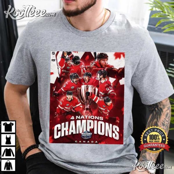 Team Canada Hockey 4 Nations Champions T-Shirt