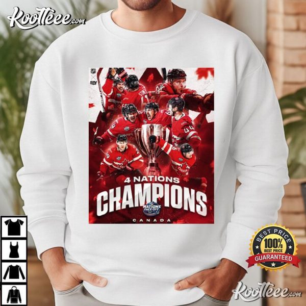 Team Canada Hockey 4 Nations Champions T-Shirt