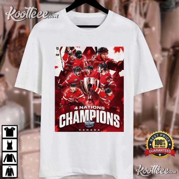 Team Canada Hockey 4 Nations Champions T-Shirt