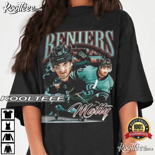 Matty Beniers Seattle Kraken Vintage Ice Hockey T-Shirt