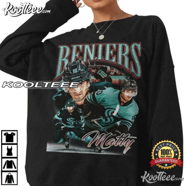 Matty Beniers Seattle Kraken Vintage Ice Hockey T-Shirt