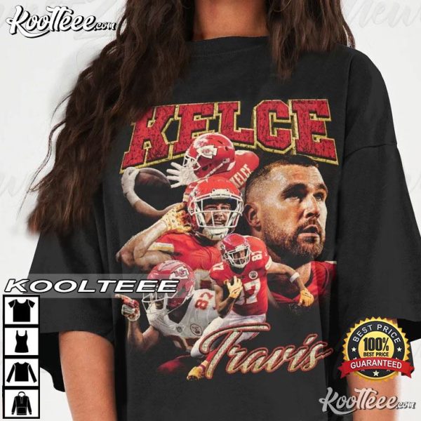 Travis Kelce Kansas City Chiefs Vintage 90s Bootleg T-Shirt