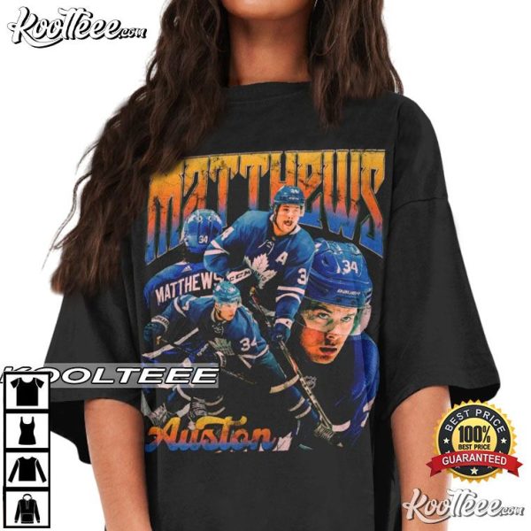 Auston Matthews Toronto Maple Leafs Ice Hockey Vintage T-Shirt