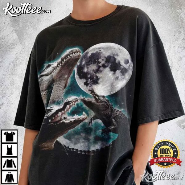 Alligator Moon Meme Vintage T-Shirt