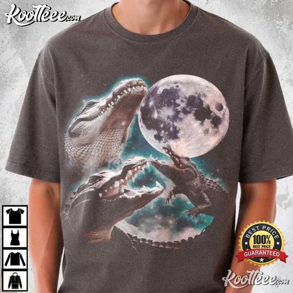 Alligator Moon Meme Vintage T-Shirt