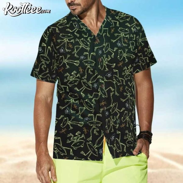 Frogs Dragonflies Hawaiian Shirt