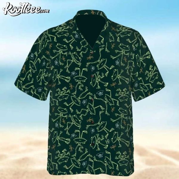 Frogs Dragonflies Hawaiian Shirt