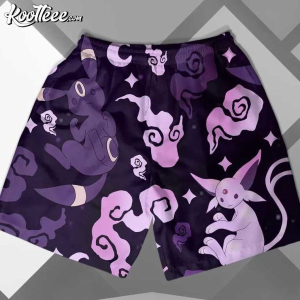 Espeon Umbreon Pokemon Hawaiian Shirt And Shorts