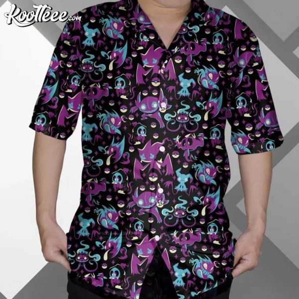 Ghost Type Pokemon Banette Sableye Hawaiian Shirt And Shorts