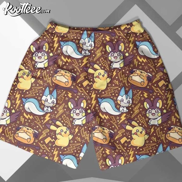 Pikachu Pachirisu Electric Type Pokemon Hawaiian Shirt And Shorts